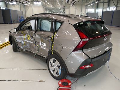 Hyundai Bayon - Side Mobile Barrier test 2021 - after crash