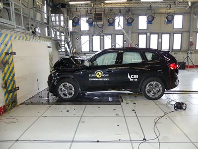 BMW X1 - Full Width Rigid Barrier test 2022 - after crash
