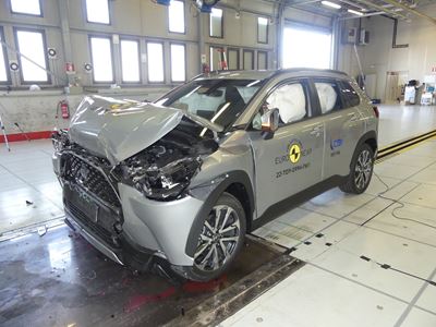 Toyota Corolla Cross - Full Width Rigid Barrier test 2022 - after crash