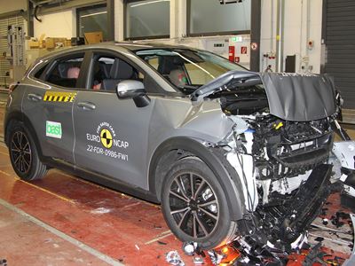 Ford Puma - Full Width Rigid Barrier test 2022 - after crash