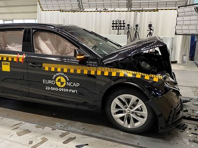 Škoda Octavia - Full Width Rigid Barrier test 2022 - after crash