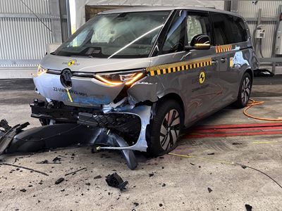 VW ID. Buzz - Mobile Progressive Deformable Barrier test 2022 - after crash