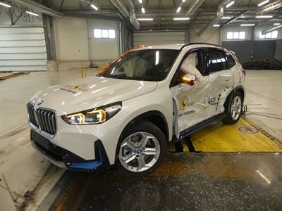 BMW iX1 - Side Mobile Barrier test 2022 - after crash
