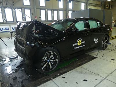 BMW 5 Series - Full Width Rigid Barrier test 2023 - after crash