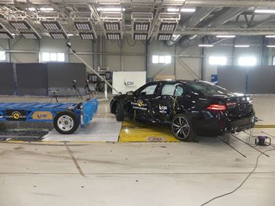 BMW 5 Series - Side Mobile Barrier test 2023 - after crash