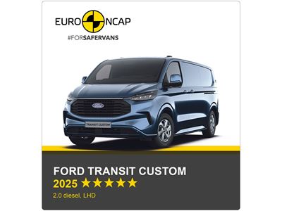 Ford Transit Custom Euro NCAP Commercial Van Safety Results 2025