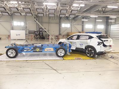 Renault Scenic E-Tech - Side Mobile Barrier test 2022 - after crash