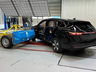 VW Passat - Side Mobile Barrier test 2024 - after crash