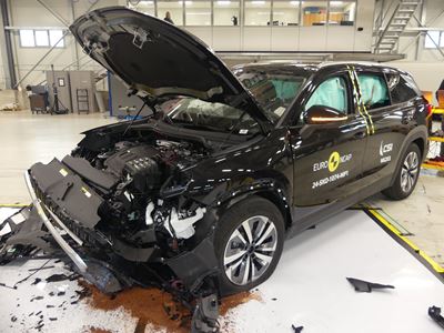 Škoda Kodiaq - Mobile Progressive Deformable Barrier test 2024 - after crash