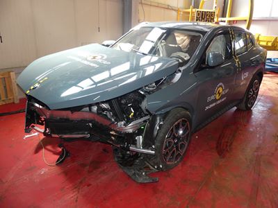 BMW X2 - Mobile Progressive Deformable Barrier test 2022 - after crash