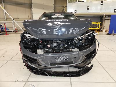 Audi Q6 e-tron - Full Width Rigid Barrier test 2024 - after crash