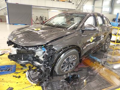 Audi Q6 e-tron - Mobile Progressive Deformable Barrier test 2024 - after crash