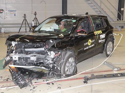 Jeep Avenger - Mobile Progressive Deformable Barrier test 2024 - after crash