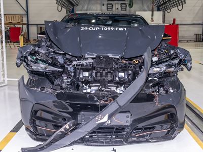 Cupra Tavascan - Full Width Rigid Barrier test 2024 - after crash