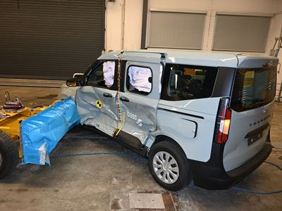 Ford Tourneo Courier - Side Mobile Barrier test 2024 - after crash