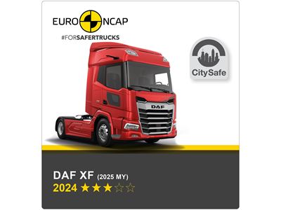 DAF XF (2025 MY) Euro NCAP Commercial TRUCK SAFE Results 2024