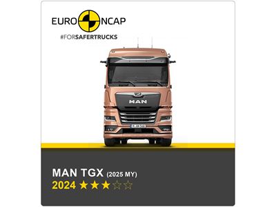 MAN TGX (2025 MY) Euro NCAP Commercial TRUCK SAFE Results 2024