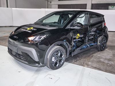 BYD DOLPHIN SURF Side Mobile Barrier test 2025 after crash