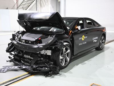 EXLANTIX ES Full Width Rigid Barrier test 2025 after crash