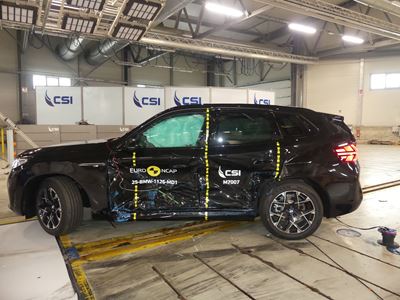 BMW X3 Side Mobile Barrier test 2025 after crash