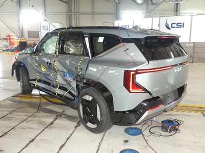 Kia EV5 Side Mobile Barrier test 2025 after crash