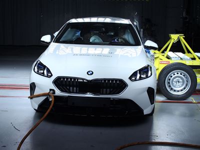 BMW 2 Series Gran Coup Side Mobile Barrier test 2025