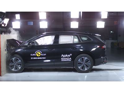 koda ENYAQ iV Full Width Rigid Barrier test 2022