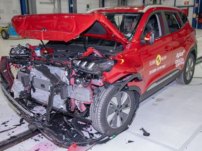 EBRO s400 Full Width Rigid Barrier test 2025 after crash