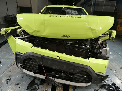 Jeep Compass Full Width Rigid Barrier test 2025 after crash