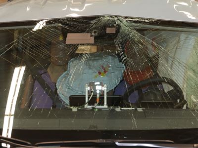 Kia PV5 Passenger Far Side impact test 2025 after crash