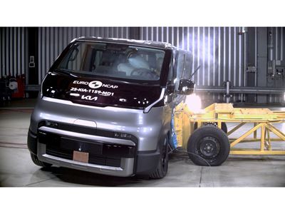 Kia PV5 Passenger Side Mobile Barrier test 2025