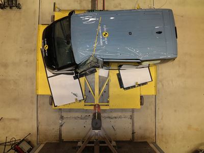 Kia PV5 Passenger Side Pole test 2025 after crash