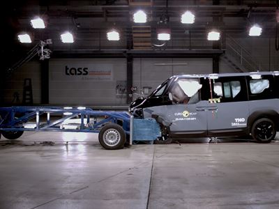 Kia PV5 Passenger Mobile Progressive Deformable Barrier test 2025