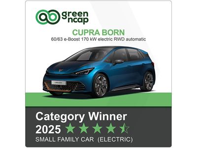 CUPRA Born Green NCAP Category Winner 2025 Small Family Car Electric