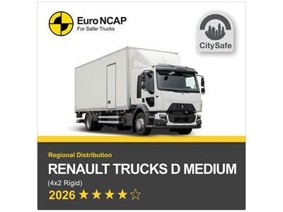 Renault Trucks D Medium Euro NCAP Truck Safety Results 2026