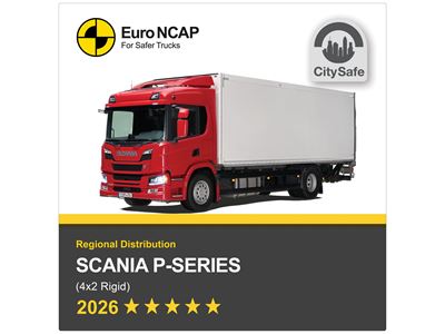 Scania P series Euro NCAP Truck Safety Results 2026