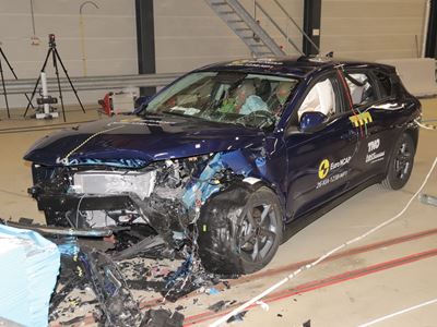 Kia K4 MPDB test 2025 after crash