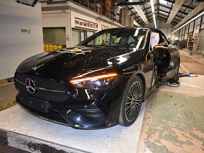 Mercedes Benz CLE Cabrio PO test 2025 after crash