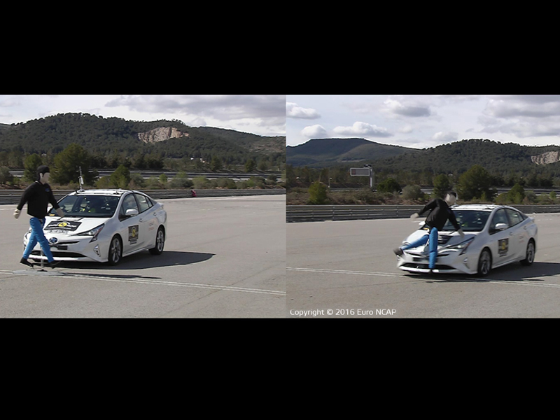 Toyota Prius - AEB Pedestrian test 2016 Toyota Prius - AEB Pedestrian test 2016