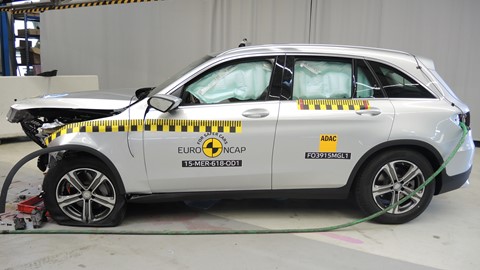 Mercedes-Benz GLC - Frontal Offset Impact test 2015 - after crash