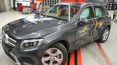 Mercedes-Benz GLC  - Side crash test 2015 - after crash