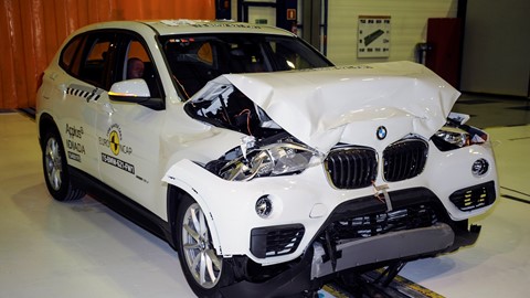BMW X1- Frontal Full Width test 2015 - after crash