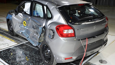Suzuki Baleno - Side crash test 2016 - after crash