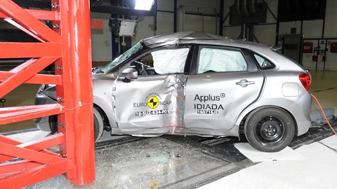 Suzuki Baleno - Pole crash test 2016 - after crash