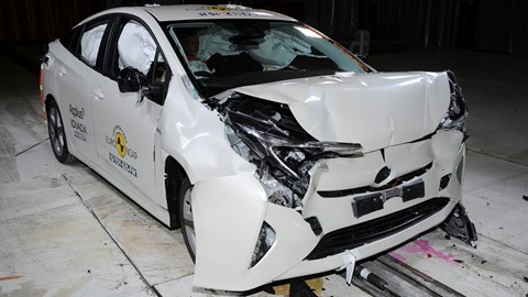 Toyota Prius - Frontal Full Width test 2016 - after crash