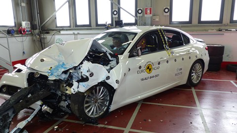Alfa Romeo Giulia - Frontal Offset Impact test 2016 - after crash