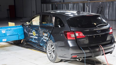 Subaru Levorg - Side crash test 2016 - after crash