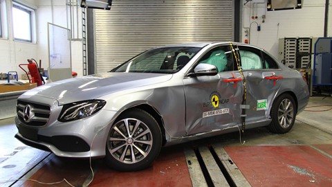 Mercedes-Benz E-Class - Side crash test 2016 - after crash