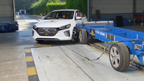 Hyundai Ioniq  - Side crash test 2016 - after crash