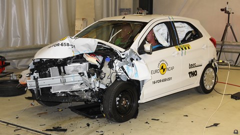 Ford Ka+ - Frontal Offset Impact test 2017 - after crash